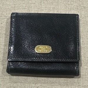 Celine‎ Black Leather Coin Case